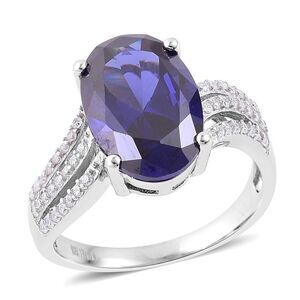 ELANZA Simulated Blue Diamond Simulated Diamond
